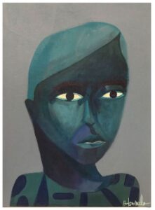 RETRATINHO AZUL 50X30