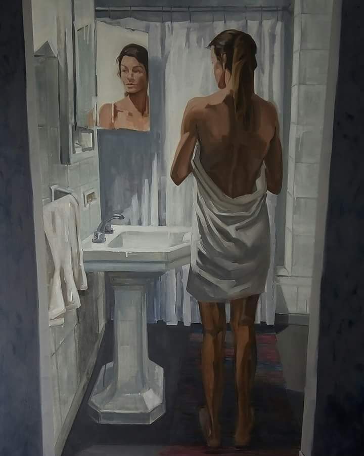 Reflected Now - Oil on Canvas - 1,48X1,10