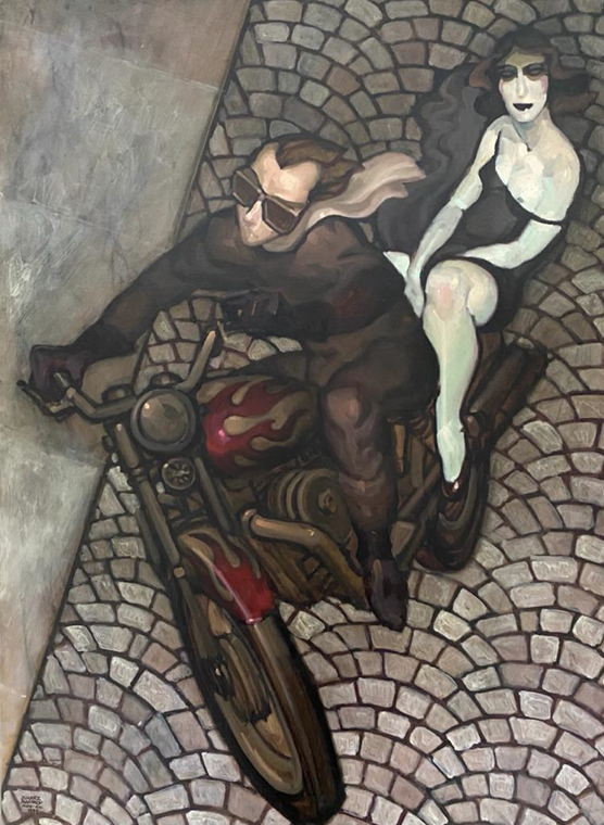 “Amour Et Vitesse” Paris, 1996/97 - Óleo sobre tela - 103X75CM