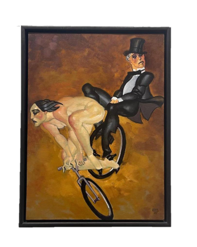 “Na Garupa 5” Paris, 2014 - Óleo sobre tela - 73X54CM