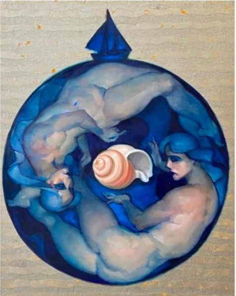 “Mediterrâneo”,  1999 - Óleo sobre tela - 90X73CM