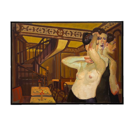 “Pharamond” Paris, 1990 - Óleo sobre tela - 73X100CM